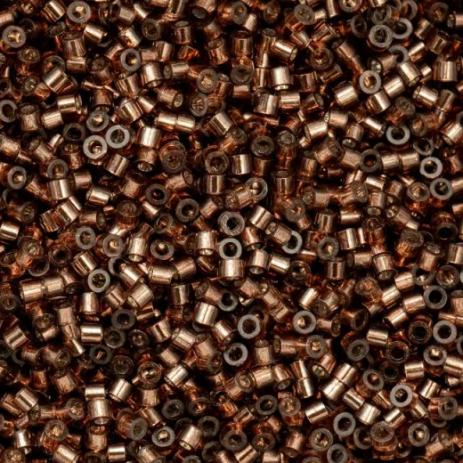 Brown Silver Lined Cylin Beads, 5g appx. Brown Silver Lined Cylin Beads, 5g appx.