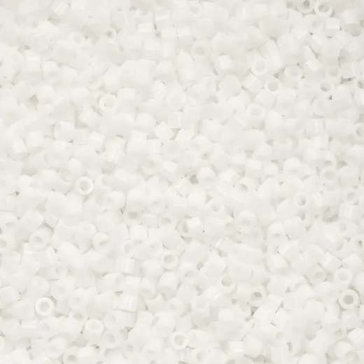 Chalk White Cylin Beads, 5g appx. Chalk White Cylin Beads, 5g appx.