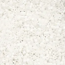 White Pearl AB Cylin Beads, 25gm bulk bag