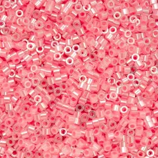 Crystal Rose Lined Ceylon Cylin Beads, 25gm bulk bag