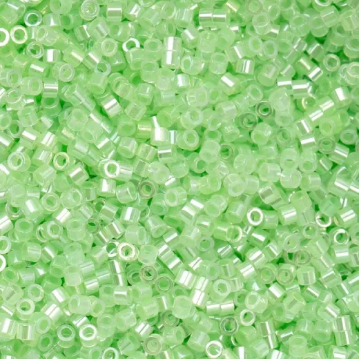 Light Crystal Green Ceylon Cylin Beads, 25gm bulk bag Light Crystal Green Ceylon Cylin Beads, 25gm bulk bag