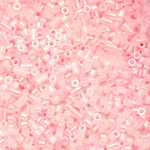 Light Crystal Pink Ceylon Cylin Beads, 5g appx. Light Crystal Pink Ceylon Cylin Beads, 5g appx.