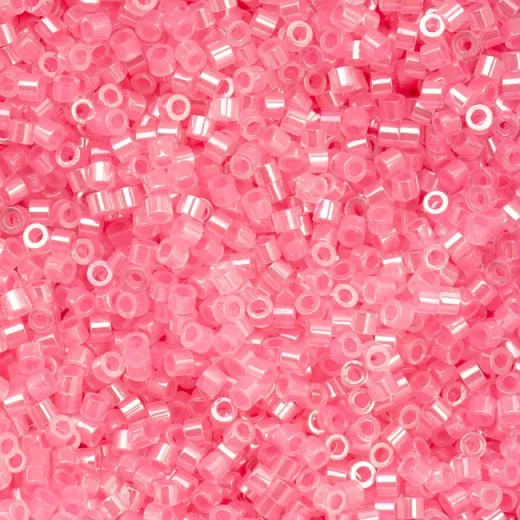 Dark Crystal Pink Lined Ceylon Cylin Beads, 5g appx.
