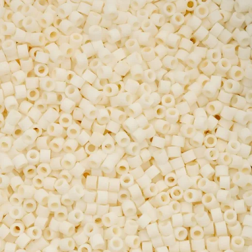 Cream Matte Glazed Luster Cylin Beads, 25gm bulk bag Cream Matte Glazed Luster Cylin Beads, 25gm bulk bag