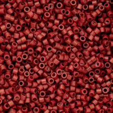 Dark Red Maroon Metallic Matte Cylin Beads, 25gm bulk bag