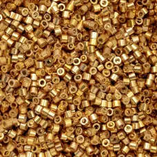 Opaque Toasted Caramel Cylin Beads, 25gm bulk bag