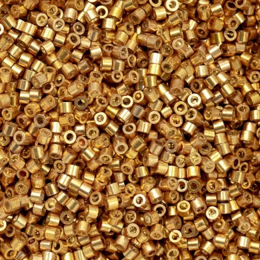 Opaque Toasted Caramel Cylin Beads, 25gm bulk bag Opaque Toasted Caramel Cylin Beads, 25gm bulk bag