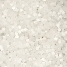 Crystal Silk Satin Cylin Beads, 25gm bulk bag