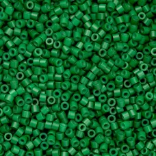 Opaque Jade Green Cylin Beads, 25gm bulk bag