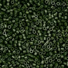 Opaque Forest Green Cylin Beads, 25gm bulk bag