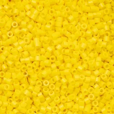 Opaque Yellow Cylin Beads, 25gm bulk bag