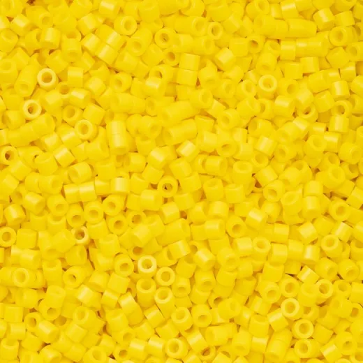 Opaque Yellow Cylin Beads, 5g appx.
