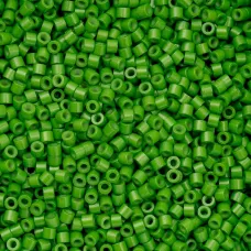 Opaque Grass Green Cylin Beads, 25gm bulk bag