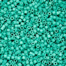 Opaque Turquoise Green Cylin Beads, 25gm bulk bag