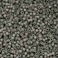 Grey Opaque Cylin Beads, 25gm bulk bag