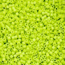 Opaque Chartreuse Cylin Beads, 25gm bulk bag
