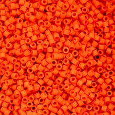 Opaque Orange Matte Cylin Beads, 25gm bulk bag