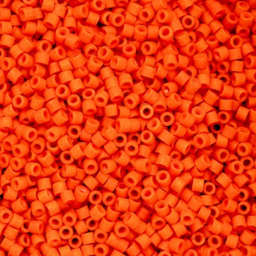 Opaque Orange Matte Cylin Beads, 25gm bulk bag Opaque Orange Matte Cylin Beads, 25gm bulk bag