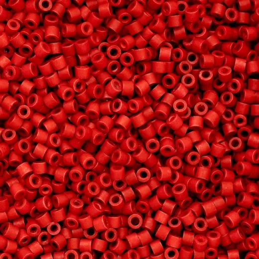 Red Matte Cylin Beads, 5g appx. Red Matte Cylin Beads, 5g appx.