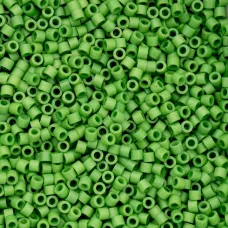Opaque Spring Green Cylin Beads, 25gm bulk bag
