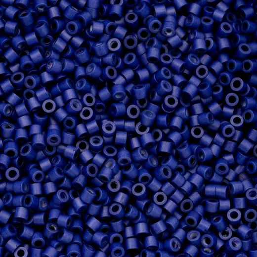 Cobalt Blue Matte Cylin Beads, 25gm bulk bag