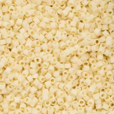 Opaque Dark Cream Cylin Beads, 25gm bulk bag