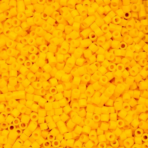 Opaque Yellow Zest Cylin Beads, 25gm bulk bag Opaque Yellow Zest Cylin Beads, 25gm bulk bag