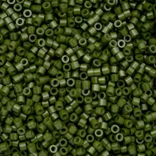 Opaque Green Avocado Cylin Beads, 25gm bulk bag