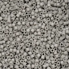 Opaque Dove Grey Cylin Beads, 25gm bulk bag