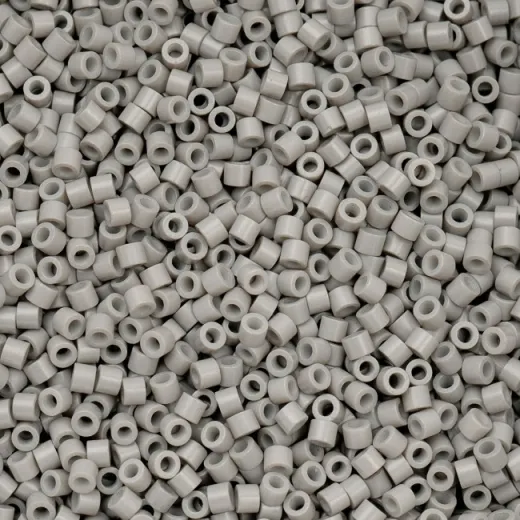 Opaque Dove Grey Cylin Beads, 5g appx. Opaque Dove Grey Cylin Beads, 5g appx.