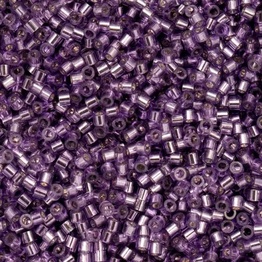 Purple Silver Lined Cylin Beads, 5g appx. Purple Silver Lined Cylin Beads, 5g appx.