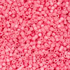Opaque Pink Carnation Cylin Beads, 25gm bulk bag