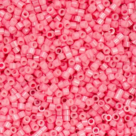 Opaque Pink Carnation Cylin Beads, 5g appx. Opaque Pink Carnation Cylin Beads, 5g appx.