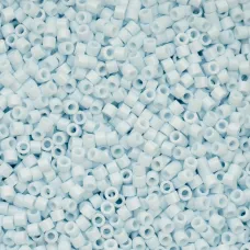 Opaque Light Blue Sky Cylin Beads, 25gm bulk bag