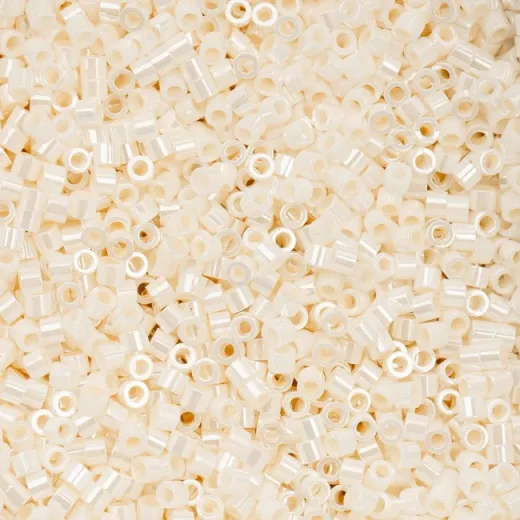Opaque White Bisque Ceylon Cylin Beads, 5g appx. Opaque White Bisque Ceylon Cylin Beads, 5g appx.