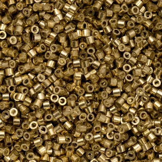 Old Gold Cylin Beads, 5g appx. Old Gold Cylin Beads, 5g appx.