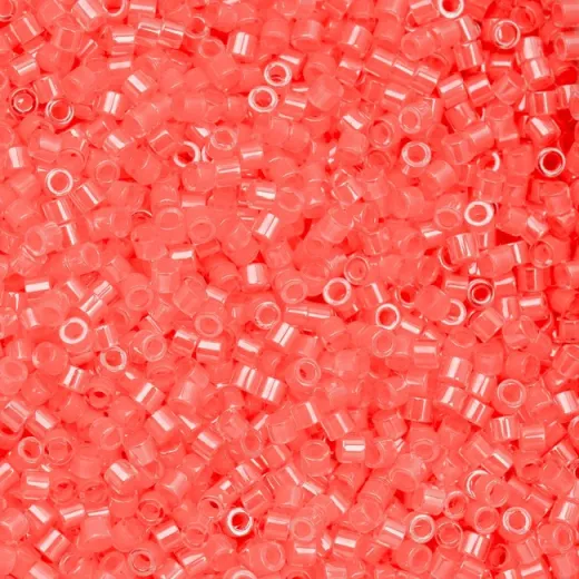 Coral Neon Color Cylin Beads, 5g appx. Coral Neon Color Cylin Beads, 5g appx.