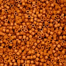 Opaque Pumpkin Orange Cylin Beads, 25gm bulk bag