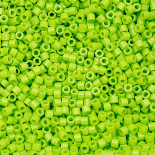 Opaque Green Neon Color Cylin Beads, 5g appx. Opaque Green Neon Color Cylin Beads, 5g appx.