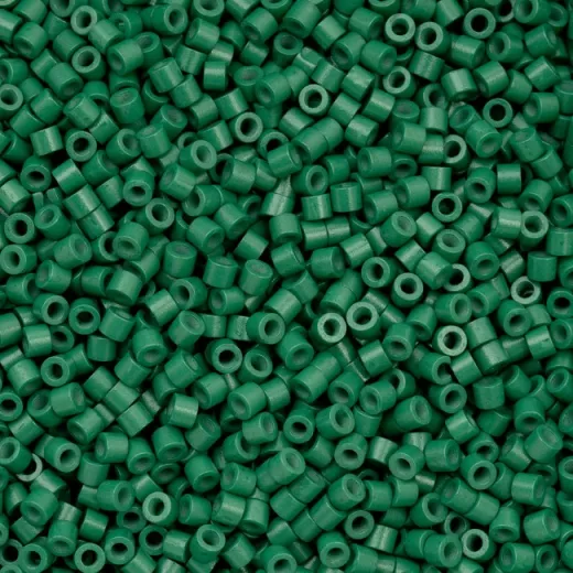 Opaque Emerald Green Cylin Beads, 5g appx. Opaque Emerald Green Cylin Beads, 5g appx.