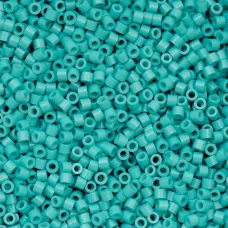 Opaque Turquoise Blue Cylin Beads, 25gm bulk bag