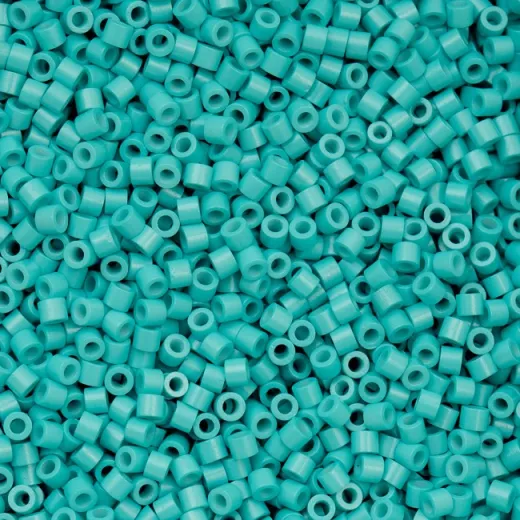 Opaque Turquoise Blue Cylin Beads, 5g appx.