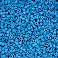 Opaque Blue Cerulean Cylin Beads, 25gm bulk bag