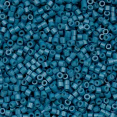 Opaque Denim Blue Cylin Beads, 25gm bulk bag