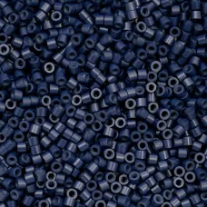 Opaque Navy Blue Cylin Beads, 25gm bulk bag