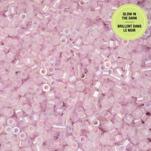 Glow in Dark AB - Violet Cylin Beads, 5g appx. Glow in Dark AB - Violet Cylin Beads, 5g appx.