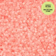 Glow in Dark - Coral Cylin Beads, 25gm bulk bag