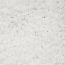 Matte Macaron - White Cylin Beads, 25gm bulk bag