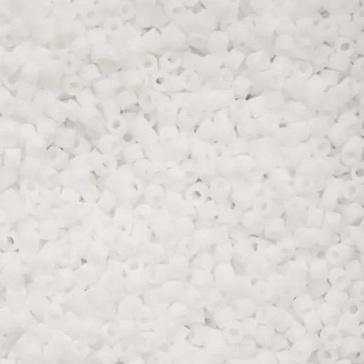 Matte Macaron - White Cylin Beads, 5g appx. Matte Macaron - White Cylin Beads, 5g appx.