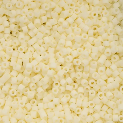 Matte Macaron - Cream Cylin Beads, 5g appx. Matte Macaron - Cream Cylin Beads, 5g appx.